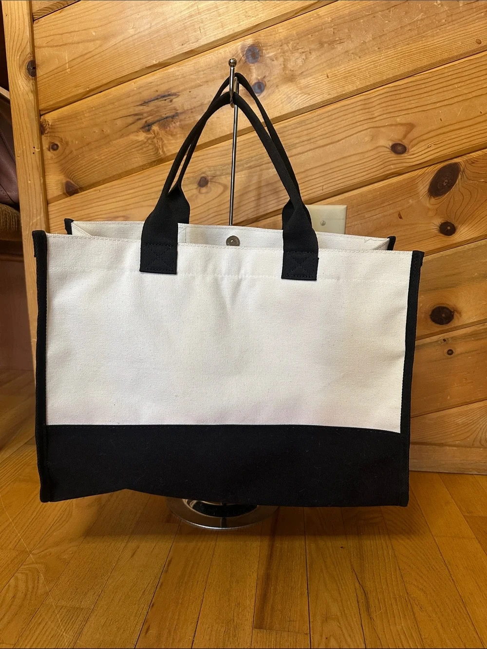 Southern Living Bride Tote in Cream and Black